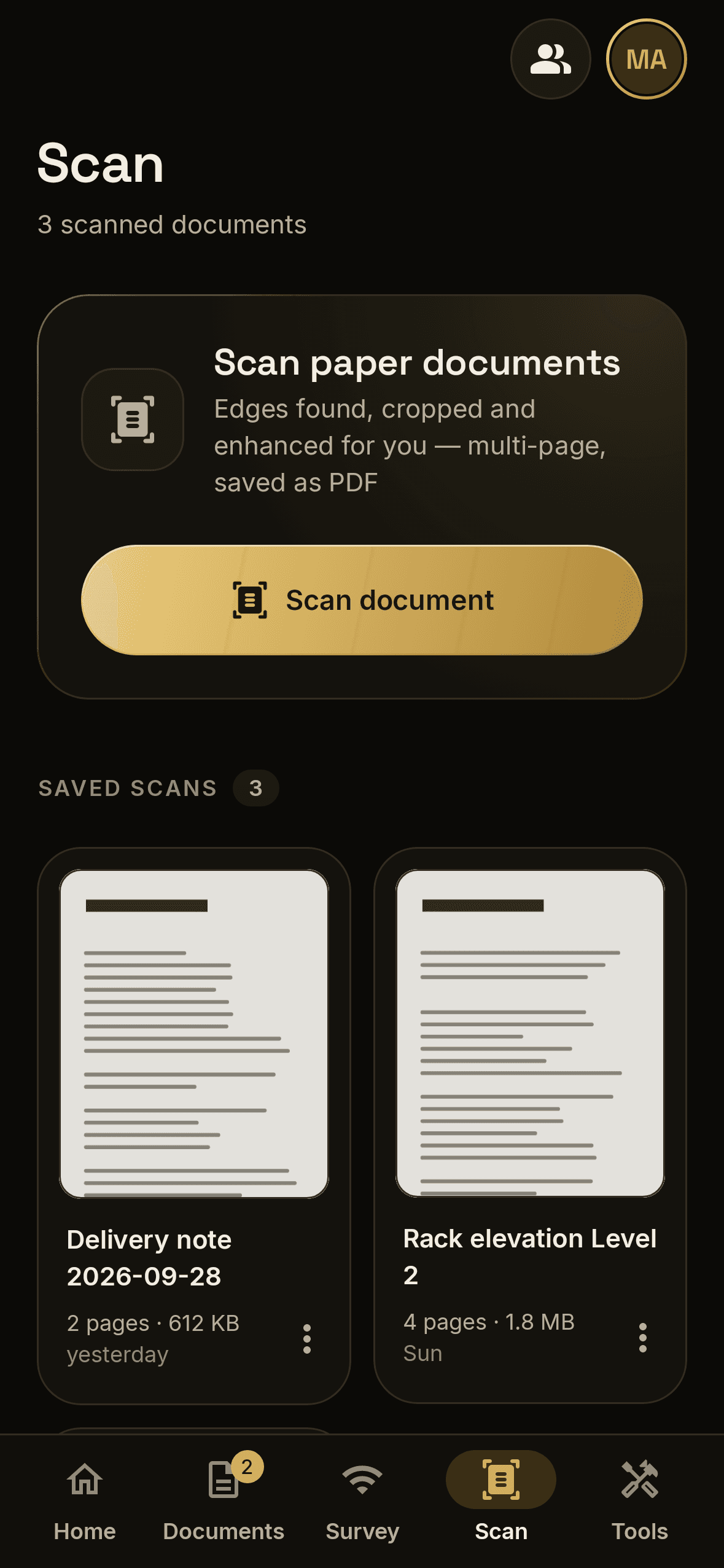 Scanned documents